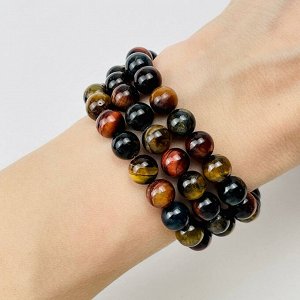 Бусины для украшений Тигровый, Соколиный и Бычий глаз (45 бусин)