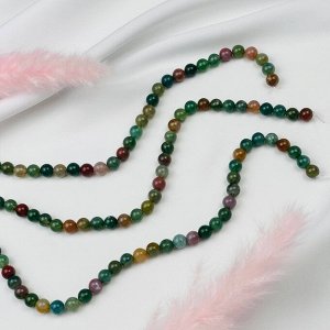 Бусины для рукоделия из Агата мохового (Индия)