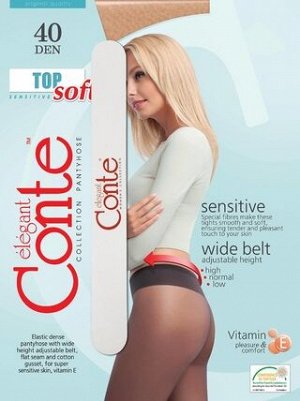 Колготки Top 40  (Conte)  прозрачные с широким регулируемым по высоте поясом + ПОДАРОК (пилочка для ногтей)