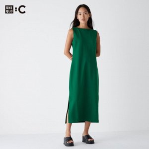 Платье из крепового джерси, зеленый