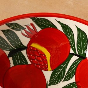 Бульонница узбекская Риштанская Керамика «Гранаты», 1 л, d=25 см, МИКС