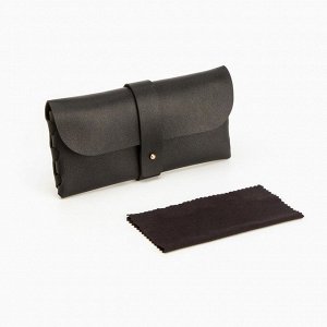Очки солнцезащитные, uv 400, кожаные шторки, дужка 14.7 см, ширина 14.4 см, линза 7x5.5 см 9909
