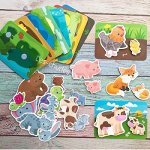 Пластик на липучках &quot;Кто где живет?&quot; 10KOR PLASTIC