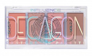 Influence Beauty Палетка контуринга Silver Decagon тон 02, персиковый тауп NEW 2024