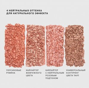 Influence Beauty Палетка контуринга Silver Decagon тон 02, персиковый тауп NEW 2024