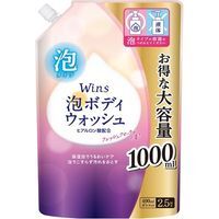 Увлажняющее мыло-пенка "Wins Foaming Body Soap" для тела с гиалуроновой кислотой (цветочный аромат) 1000 мл, мягкая упаковка с крышкой