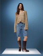 AE Dreamy Drape Low-Rise Baggy Bermuda Distressed Short