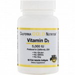 California Gold Nutrition Витамин D-3, 5000 IU