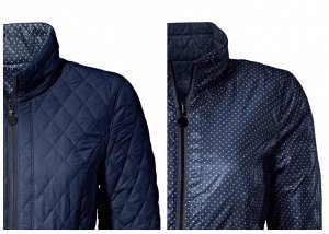 1r Двухсторонняя куртка, синяя Heine - Best Connections Особенная модель для холодных дней. На легком утеплителе. Синяя сторона с простежкой ромбами, другая сторона в горошек. Подчеркивающий фигуру си