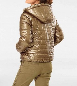 1r Куртка двухсторонняя, бронзовая Heine - Best Connections Стильная мода для холодной погоды. Экстравагантная куртка бронзового цвета с одной стороны, из искусственного меха под леопарда с другой. По