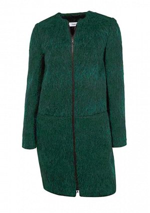 1r Пальто, зеленое Heine Современное шерстяное пальто с красивыми деталями. Обрамляющий фигуру силуэт с женственным круглым вырезом горловины, контрастной молнией с 2 замками и 2 карманами сбоку. Проч