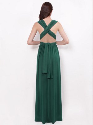 Шикарное вечернее зеленое платье-трансформер