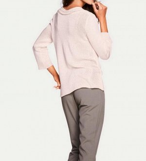 1к PATRIZIA DINI  Пуловер, розовый  Дизайнерский трикотаж и слегка прозрачные декоративные вставки вдоль выреза и полочки. Из 100% полиакрила. Обрамляющая фигуру форма. Длина ок. 65 см.