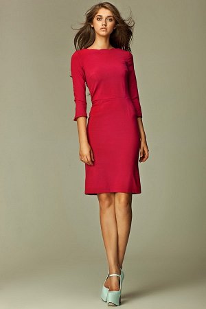 Nife Платье NIFE S30  нужный цвет пишем в примечании к заказу (бордовый;бежевый;лазурный)  60% полиэстер, 35% вискоза, 5% эластан