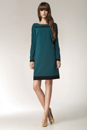 Nife Платье NIFE S40  нужный цвет пишем в примечании к заказу (бордовый;бежевый;зеленый;экрю;черный)  60% полиэстер, 35% вискоза, 5% эластан