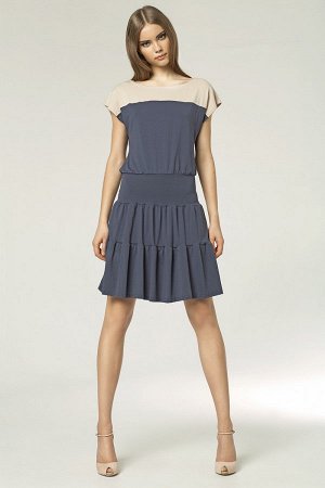 Nife Платье NIFE S45  нужный цвет пишем в примечании к заказу (тёмно-синий)  94% вискоза, 6% эластан