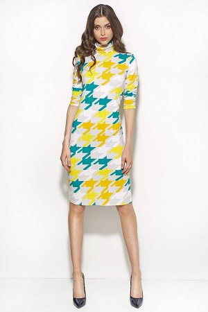 Nife Платье NIFE S56-УЗОР  нужный цвет пишем в примечании к заказу (NIFE узор 5)  Вискоза 94% Лайкра 6%
