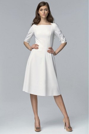 Nife Платье NIFE S63  нужный цвет пишем в примечании к заказу (экрю;черный)  60% полиэстер, 35% вискоза, 5% эластан