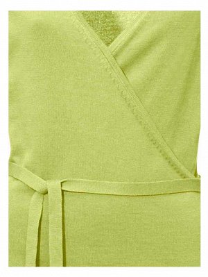 1к Heine - Best Connections  Пуловер, киви  Модный пуловер красивого цвета с глубоким вырезом под запах. Завязки. Длинные рукава с широкими краями резиночной вязкой. Подчеркивающий фигуру силуэт. Длин