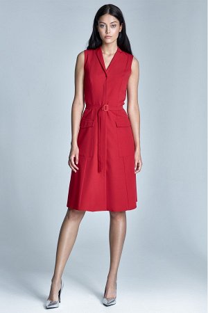 Nife Платье NIFE S72  нужный цвет пишем в примечании к заказу (тёмно-синий;экрю;красный)  Полиэстер 60% Вискоза 35% Эластан 5%