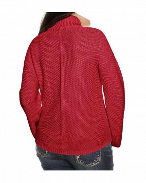 1к Heine - Best Connections  Пуловер, красный  Просто и благородно. Эффектный трикотаж с высоким воротником-стойкой резиночной вязкой, широковатыми плечами и широкими рукавами. Края резиночной вязкой.