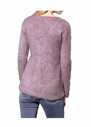 1к Пуловер, лаванда  Heine - Best Connections Пушистый стиль красивого цвета. Непринужденный пуловер с треугольным вырезом. Края резиночной вязкой. Обрамляющая фигуру форма. Длина ок. 68 см. Мягкий тр