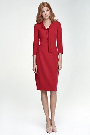Nife Платье NIFE S77  нужный цвет пишем в примечании к заказу (серый;рыжий;тёмно-синий;красный;черный)  Полиэстер 60% Вискоза 35% Эластан 5%