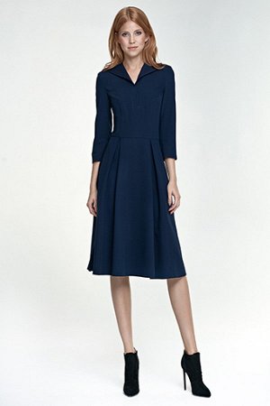 Nife Платье NIFE S78  нужный цвет пишем в примечании к заказу (серый;тёмно-синий)  Вискоза 35% Полиэстер 60% Эластан 5%
