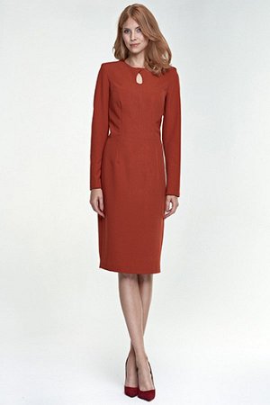 Nife Платье NIFE S79  нужный цвет пишем в примечании к заказу (серый;рыжий;тёмно-синий;красный;черный;бежевый)  60% полиэстер, 35% вискоза, 5% эластан