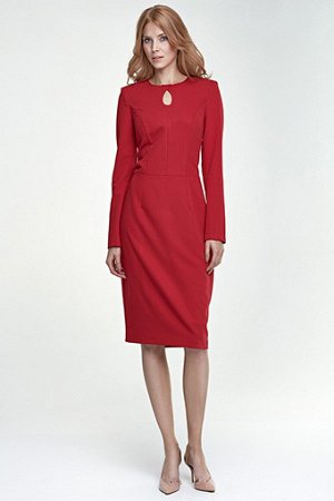 Nife Платье NIFE S79  нужный цвет пишем в примечании к заказу (серый;рыжий;тёмно-синий;красный;черный;бежевый)  60% полиэстер, 35% вискоза, 5% эластан