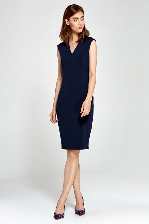 Nife Платье NIFE S87 тёмно-синий  Полиэстер 65%, Вискоза 30%, Эластан 5%