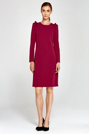 Nife Платье NIFE S89  нужный цвет пишем в примечании к заказу (розовый;бордовый;черный;тёмно-синий;бежевый)  Полиэстер 65%, Вискоза 30%, Эластан 5%