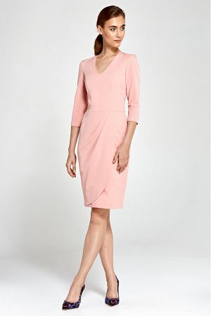 Nife Платье Nife S91  нужный цвет пишем в примечании к заказу (розовый;гранат;бордовый;черный;бежевый)  60% poliester, 35% wiskoza, 5% elastan