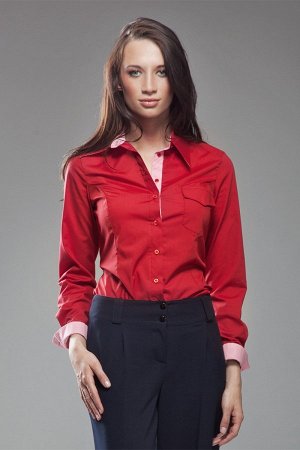 Nife Рубашка NIFE K36  нужный цвет пишем в примечании к заказу (белый;бежевый;тёмно-синий;красный)  хлопок 60%, полиэстер 40%