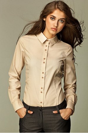Nife Рубашка NIFE K38  нужный цвет пишем в примечании к заказу (белый;бежевый;лазурный)  хлопок 60%, полиэстер 40%