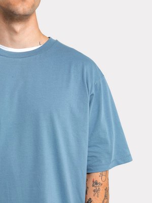 Mark Formelle Свободная однотонная футболка из хлопка в оттенке турмалин