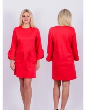 Женское платье П657 (красный)