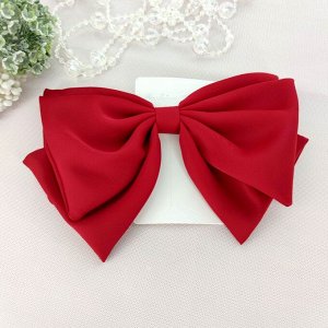 Бант-заколка автомат  Fashion Jewelry красный 16*12 см.