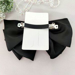 Бант-заколка автомат  Fashion Jewelry черный 16*12 см.