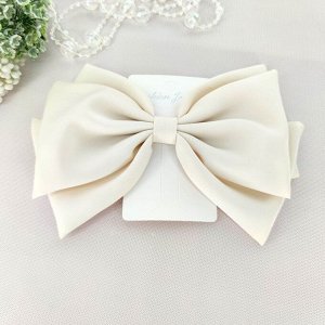 Бант-заколка автомат  Fashion Jewelry св.бежевый16*12 см.