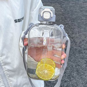 Бутылочка для воды 750мл Плоская