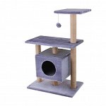 Игровой комплекс с домиком, полками и игрушкой, джут, 60х39х97 см, микс цветов