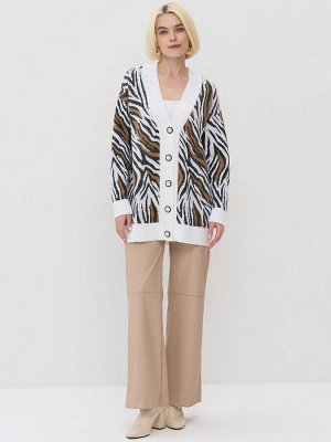 Кардиган женский 5242-1773   501/1004/5300616 белый/антрацит/карамельный кофе