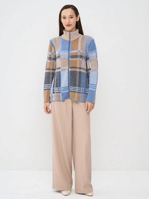 Кардиган женский 5242-1771   3400591/5300616/501/02 зимнее утро/карамельный кофе/белый/антрацит