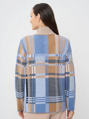 Кардиган женский 5242-1771   3400591/5300616/501/02 зимнее утро/карамельный кофе/белый/антрацит