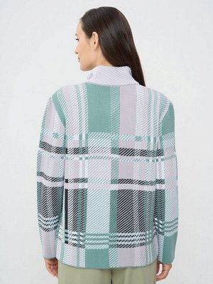 Кардиган женский 5242-1771   4400476/6100199/501/02  грозовое небо/туман/белый/антрацит