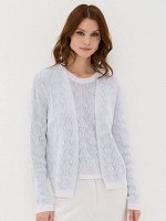 Кардиган женский 9231-91032   1001/1267 белый/туманная роса
