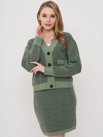 Кардиган женский 7232-14097   4300913/02 шалфей/антрацит