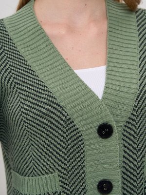 Кардиган женский 7232-14097   4300913/02 шалфей/антрацит