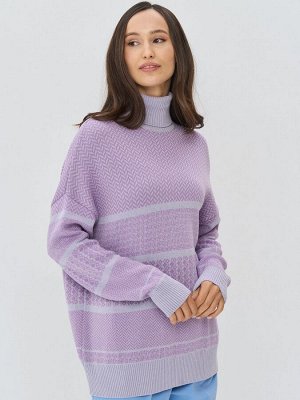 Свитер женский 9242-94080   33972/389 пыльная лаванда/св.фиалка